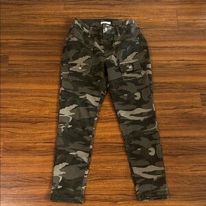 Cato Gray Camouflage High-Rise Pants